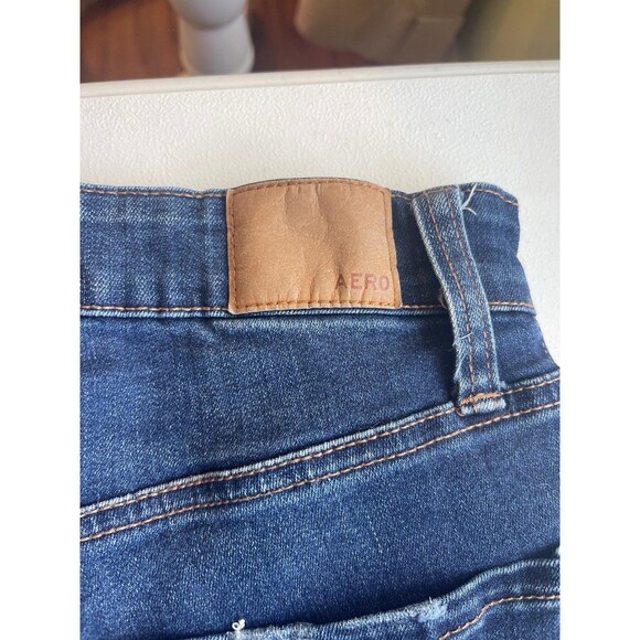 Aeropostale Women's Jeans AERO Distressed High Rise y2k Size 4 (27) Straight Leg - Picture 4 of 9